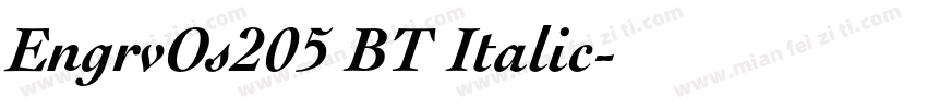 EngrvOs205 BT Italic字体转换